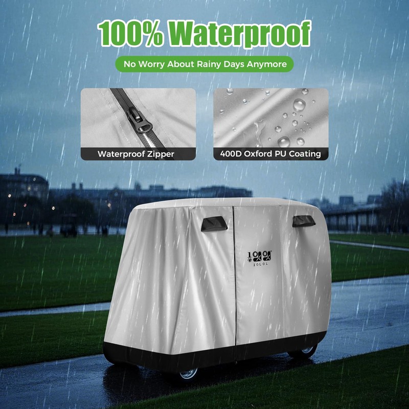 10L0L 4 Passenger Golf Cart Cover for Yamaha EZGO Club