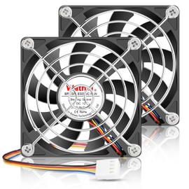 Wathai 80mm x 15mm Slim PC Computer Case Fan 12V 4Pin PWM High Performance for Mini-ITX Builds, GPU CPU Cooler Radiator Cooling 2 Pack