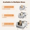 AIPERRO Small Stainless Steel Cat Litter Box for Kitten &