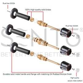 SENTO Bathtub and Shower 3 Handle Tub Trim Set For Gerber Faucets Bathtub Shower, Easy Installation, Heavy Duty Metal, Oil Rubbed Bronze