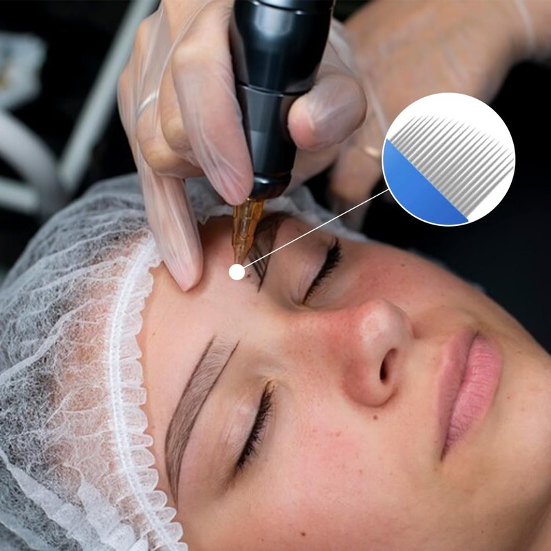 NOPKESV 20pcs Disposable Eyebrow Microblading Needles Lip Tattoo Micro Blades