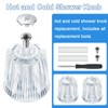 UCDETD 2 Piece Shower Knob Replacement and Flange Base, Clear