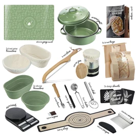 Super All-Inclusive Sourdough Starter Kit with Pot, 34 Oz Starter Jar, 4 Banneton Bread Proofing Baskets, Scraper, Scale, Sourdough Bread Baking Supplies & Step by Step Beginner's Guide & Recipe Book