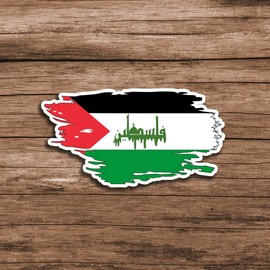 Palestine Flag Vinyl Waterproof Sticker Decal Car Laptop Wall Window Bumper Sticker 5"