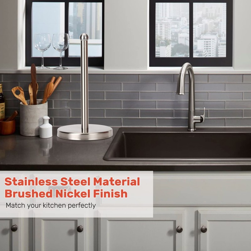 Heavy Weighted Towel Holder, Easy One-Handed Design for Kitchen Stand