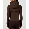 QUEENIEKE Hooded Workout Jacket for Women - Zip Up Athletic