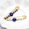 Mystart 4 Pieces Good Luck Blue Evil Eye Brooch Pins