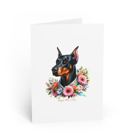 DistinctInk Greeting Card/Note Card - Doberman Pinscher Mother's Day - PACK of 1