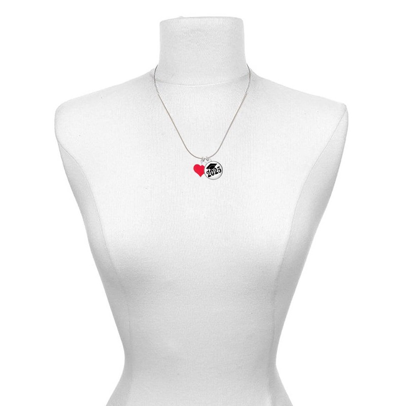 Delight Jewelry Silvertone Red Heart with Nurse Hat Script Class