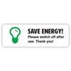 Gobrecht & Ulrich 10 x Save Energy Sticker Set -