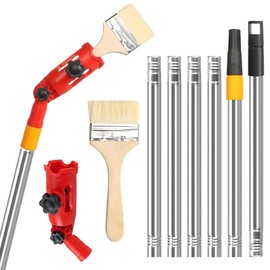 BIZOI Multi-Angle Paint Brush Extender Holder, Extendable Paint Brush, Paint Brush Extender Tool, for High Ceilings, Window, Corners, Edges, Stairwells, Trim, Eaves, Roofs, Gutters(170cm)