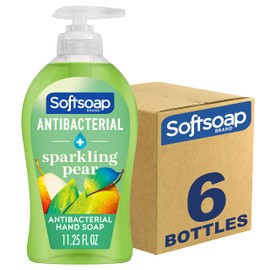 Softsoap Antibacterial Liquid Hand Soap, Gentle Clean, Sparkling Pear Scent Hand Soap, 11.25 Ounce, 6 Pack
