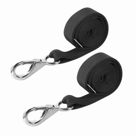 Correas superiores Bimini ajustables, correas de cincha de toldo marino con ganchos de acero inoxidable resistentes, accesorios superiores Bimini, correas superiores de nailon marino (correa de gancho grande), 2 unidades