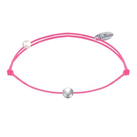 LES POULETTES BIJOUX - Bracelet Link Small Silver Pearl, Textile