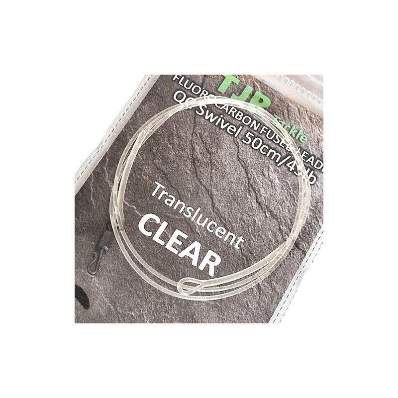 Twin pack fluorocarbon 50cm carp Leaders Quick Change swivels fused