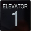 ELEVATOR FLOOR NUMBER SIGN with Raised letters/Image & Grade 2
