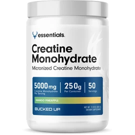 Bucked Up Mango Pineapple Creatine for Women and Men - Easy to Mix Vegetarian - Flavored Creatine Monohydrate Powder - Made in USA - 5G Per Serving - 50 Servings - 250 Grams Per Container