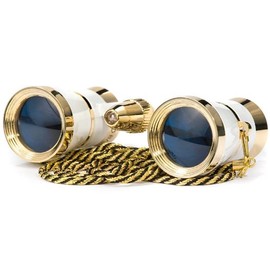 BARSKA 3x25 Blueline Opera Glass with Necklace, Pearl White