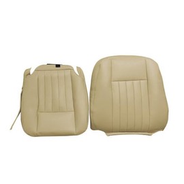 Zieichy Driver Side Bottom + Top Back PERF Leather Seat Cover TAN Compatible with Lincoln Navigator 2005 2006