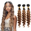 Niciitysi T1BP4/27 Human Hair Deep Wave Bundles 26 28 30