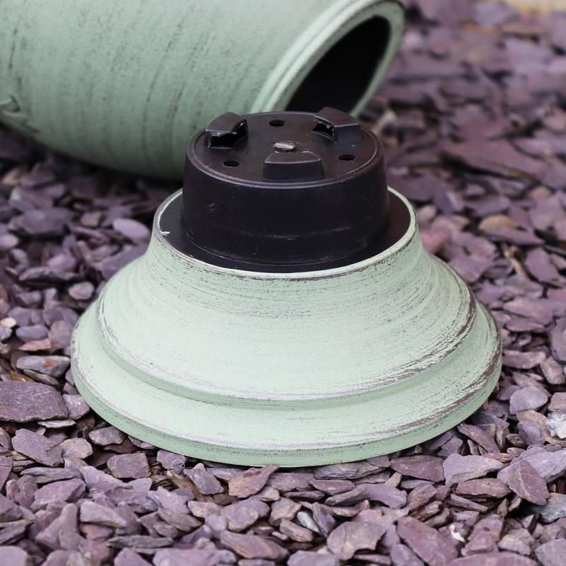Darthome Patina Urn Planter 21cm Aged Green Plastic Round Classic