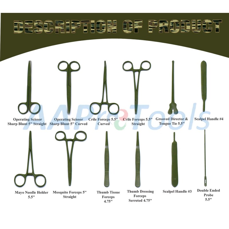AAProTools 24 PC U.S. Army Style Surplus Emergency Survival Kit