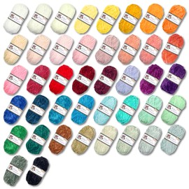 Frida's #Zweite Wolle 100 g Chenille Wool for Amigurumi, Knitting and Crochet, Soft (11 - Black)