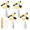 16 Pcs Graduation Decorations Class of 2025, Black & Gold