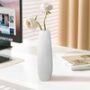 DJYY 12 Inch White Ceramic Vase, Tall Decorative Flower Vase