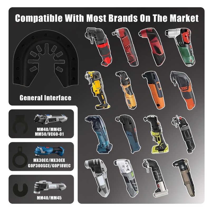 Vearter Diamond Oscillating Tool Blade 4PCS, 4" Circular Oscillating Saw