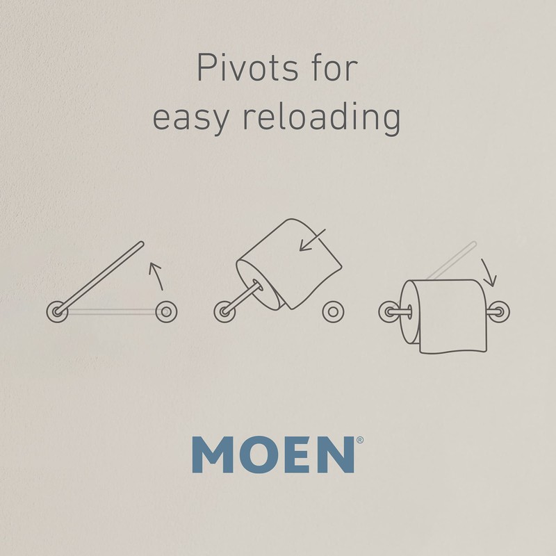 Moen DN4408ORB Vale Pivoting Paper Holder, Oil Rubbed Bronze