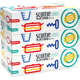 Scottie Kitchen Towel Boxes, 150 Sheets (75 Pairs), Pack of 3 Boxes