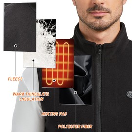 Ejoy Heated Vest - Polar Heated Fleece Vest For Men and Women no include battery