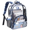 LIGHT FLIGHT Large Clear Backpack with Reinforced Padded Straps Heavy