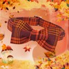 Lionheart Glory Plaid Dog Collar with Bow - Adjustable for