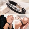 Tarsus Christian Gifts for Men, Leather Mens Cross Bracelet Religious