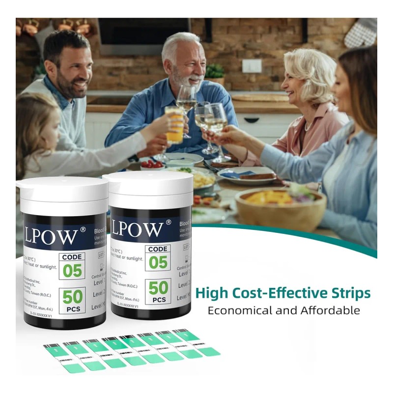 Tiras Reactivas De Azúcar En Sangre, 100 Tiras Reactivas Par
