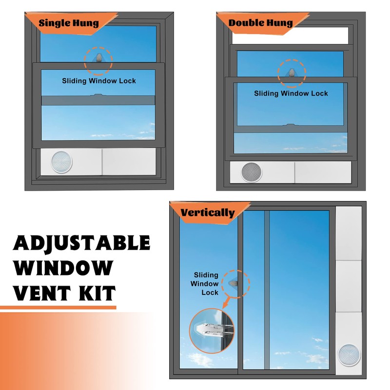 GCGOODS Portable Air Conditioner Window Seal Plates Kit for 5.9