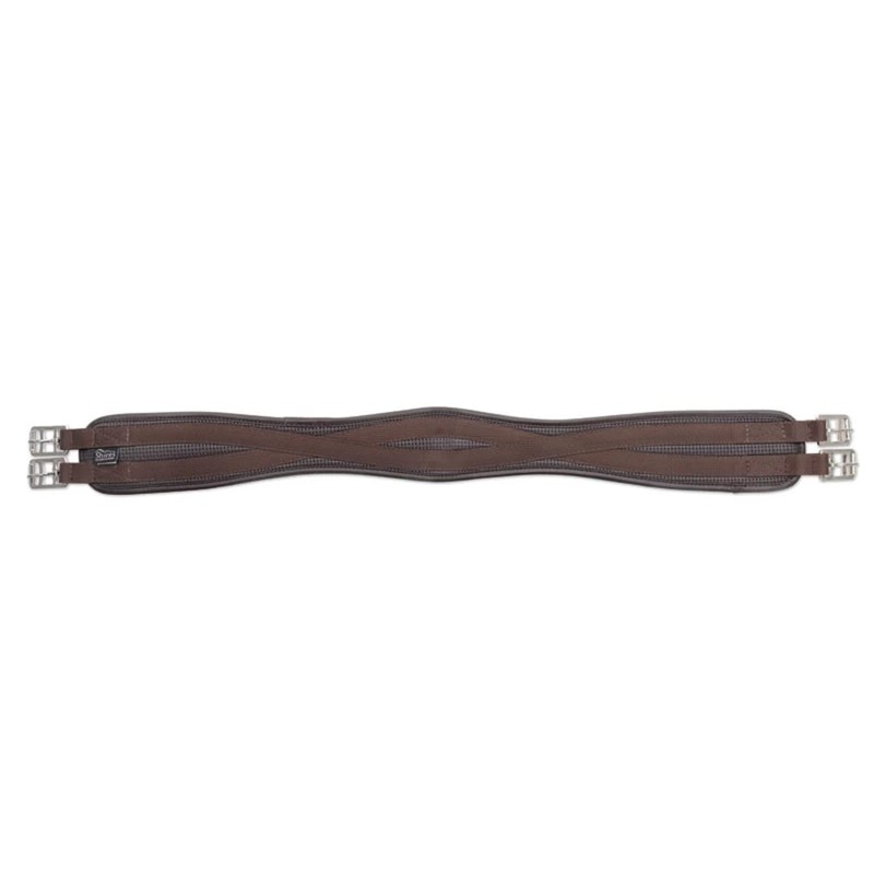 ANTI-CHAFE CONTOUR GIRTH HORSE TACK SADDLE STRAP [BROWN] [42"]
