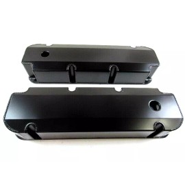 Bous Performance BBF Ford 429-460 Fabricated Aluminum Valve Covers W/ Hole BlackAnodize E41363BA