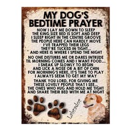 MY DOG'S BEDTIME PRAYER RETRO STYLE METAL TIN SIGN/PLAQUE DOG BREEDS (Yellow Labrador)