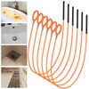 35 Inch Anti-break Metal Drain Snake, 6PCS Hair Clog Remover