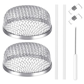TONDA RV Furnace Vent Screen, Bug Screens Heater Vent Cover for Camper with Installation Tool and Silicone Rubber, 2.8 x 1.3 Inch, 2 Pack
