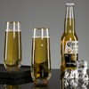 WIEJDEOOL Champagne Flutes Set of 4, Gold Rimmed Champagne Glasses