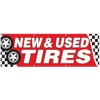 4LessCo 2x6 Feet NEW USED TIRES Banner Store Sign Fabric