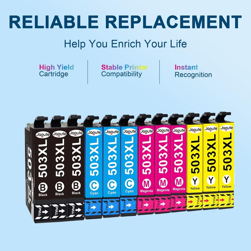 Jagute Pack of 12 503XL Printer Cartridges Compatible with
