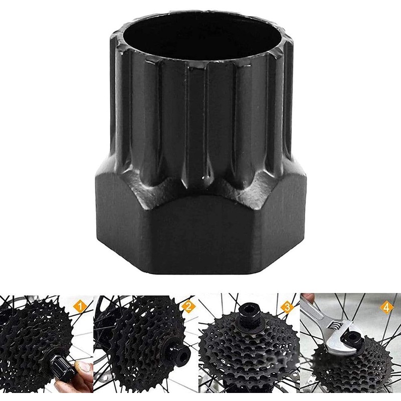 Cassette Puller Set, Bicycle Chain Whip, Sprocket Puller, Screw Ring