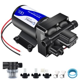 TDRFORCE 12V DC RV Fresh Water Pump 5 GPM Pressure Increase Booster Pump 70 PSI Transfer Pump Self Priming on Demand Water Pump Diaphragm Pump Washdown Pump for Boats Inline Water Pump…