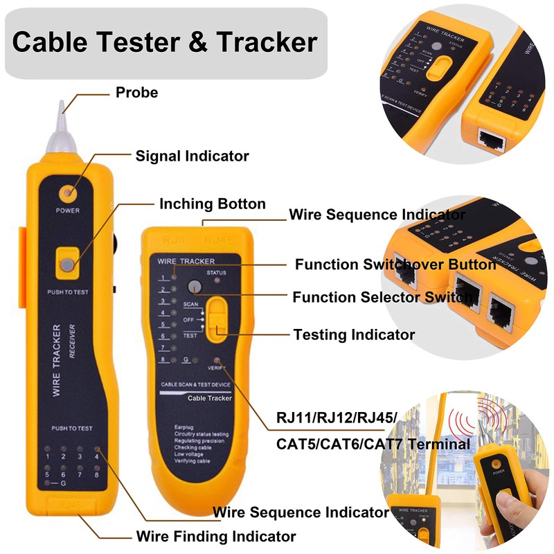 TAIWAIN RJ45 Crimper Kit Cable Network Repair Set Tool CAT5