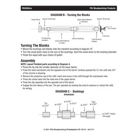 Penn State Industries PKGRADSS Graduate Twist Ballpoint Pen Kit Starter Package Woodturning Project
